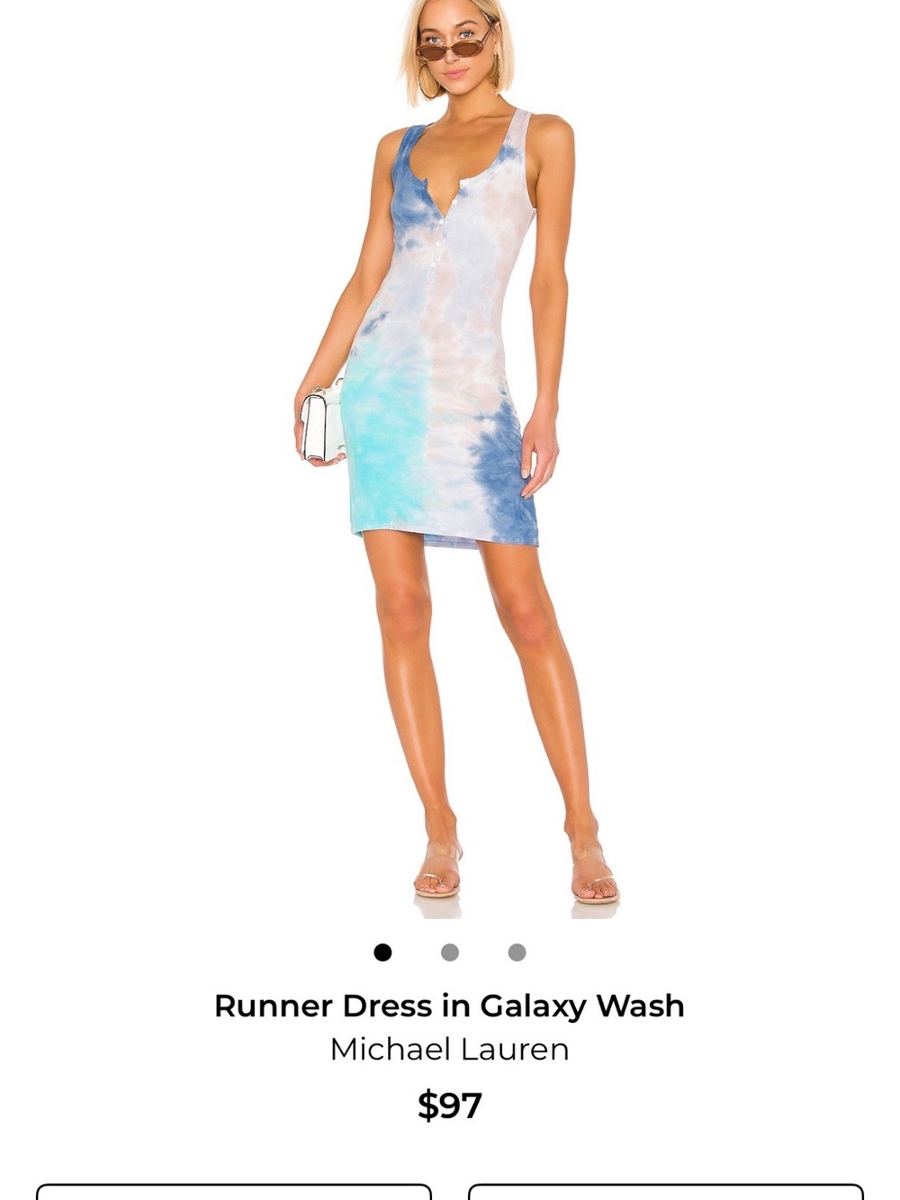 Michael Lauren Tie-Dye Tank Runner Dress in Galaxy Wash